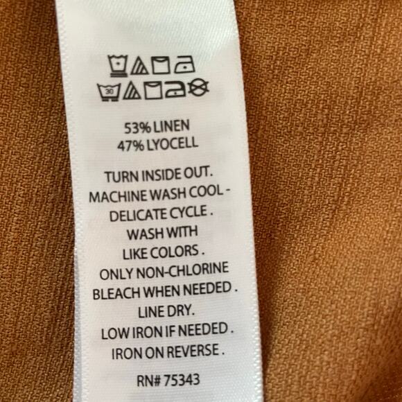 Christian Siriano Linen Blend Jacket Size M Snap Front Fall Casual Work Wear - Picture 9 of 9